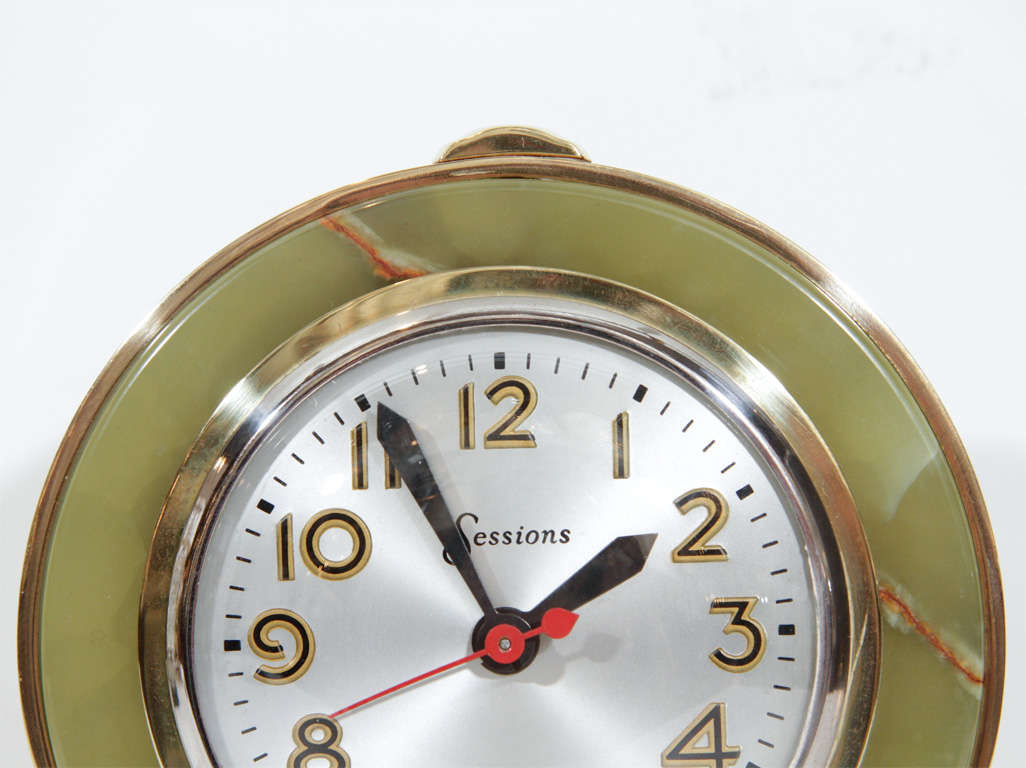 green onyx mantel clock