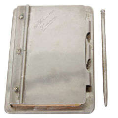 Antique Early Machine Age Industrial Style Clad Notebook