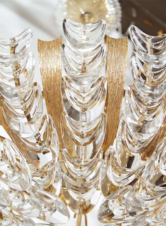 Stunning Lobmeyr Chandelier With Crystal Shield-Form Prisms. 2