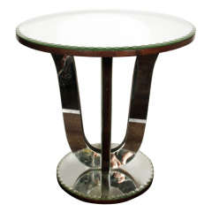 Classic Art Deco Mirrored Tulip Side Table