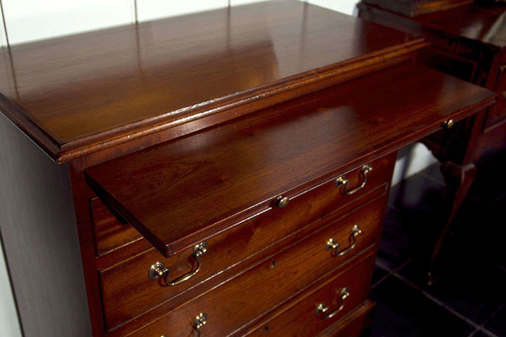 English Five-Drawer Chest with Slide In New Condition In Woodbury, CT