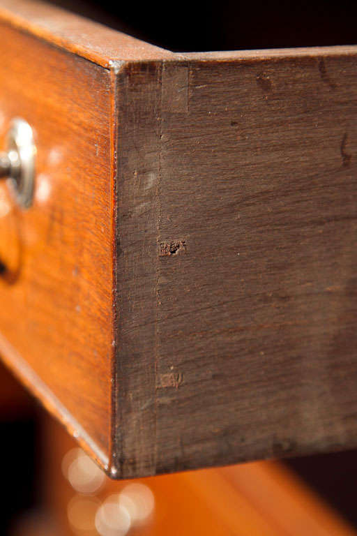 Mahogany English Five-Drawer Chest with Slide