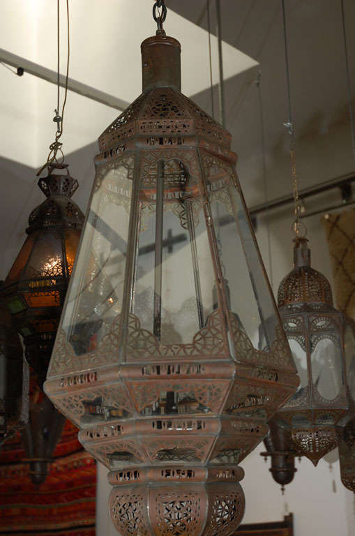 Moroccan Vintage Glass Lantern 1
