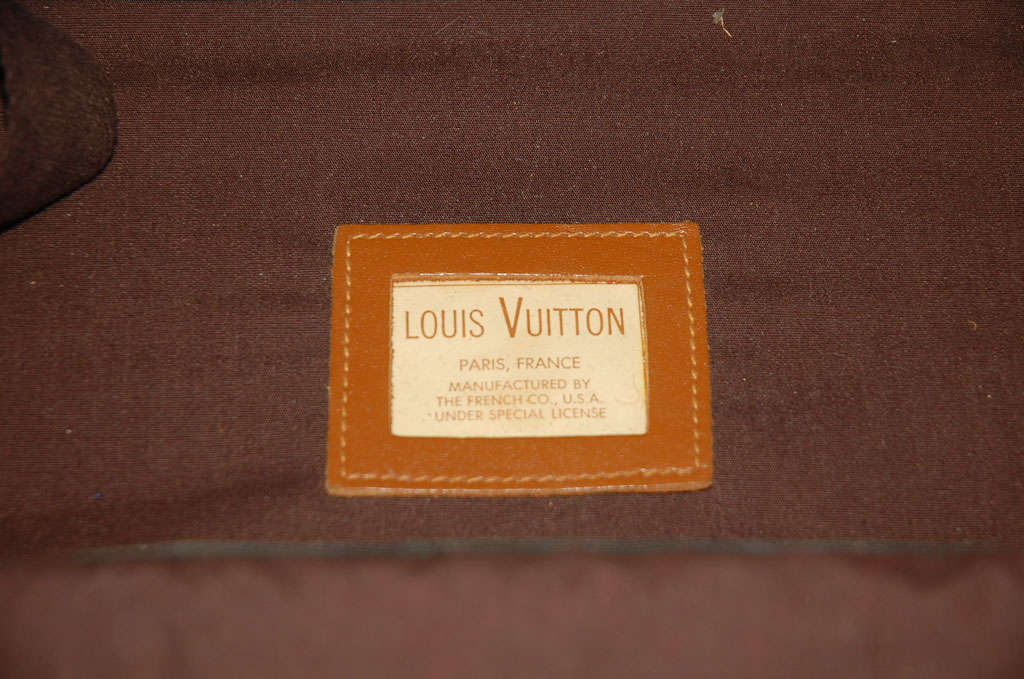 20th Century Vintage Louis Vuitton monogram leather suitcase / luggage