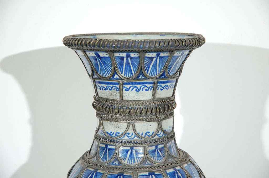 Antique Moroccan Ceramic Vase From Fez 1