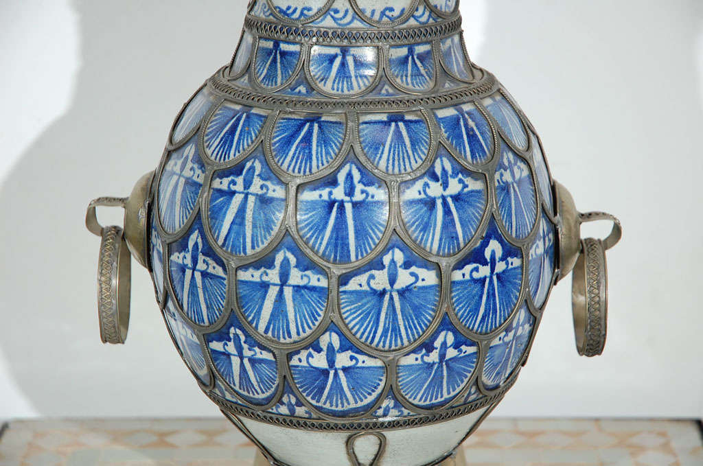 Antique Moroccan Ceramic Vase From Fez 2