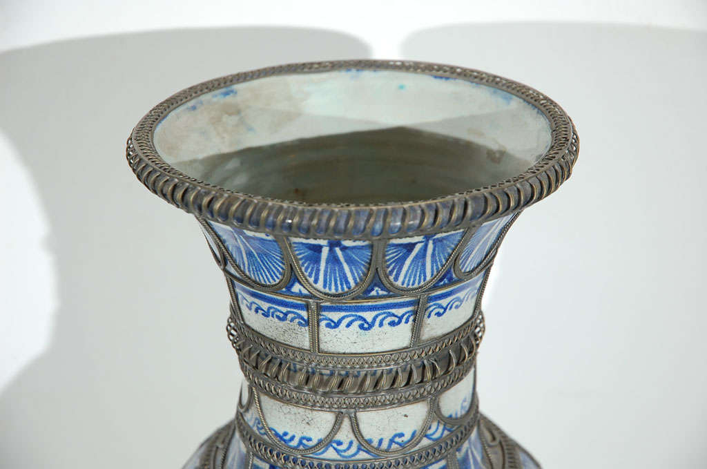 Antique Moroccan Ceramic Vase From Fez 3