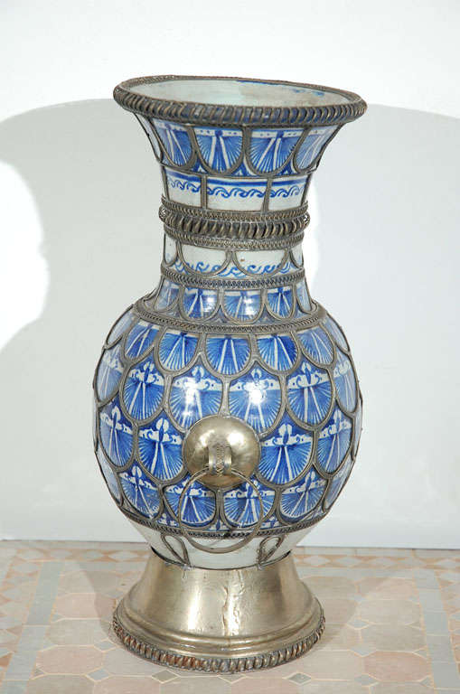 Antique Moroccan Ceramic Vase From Fez 5