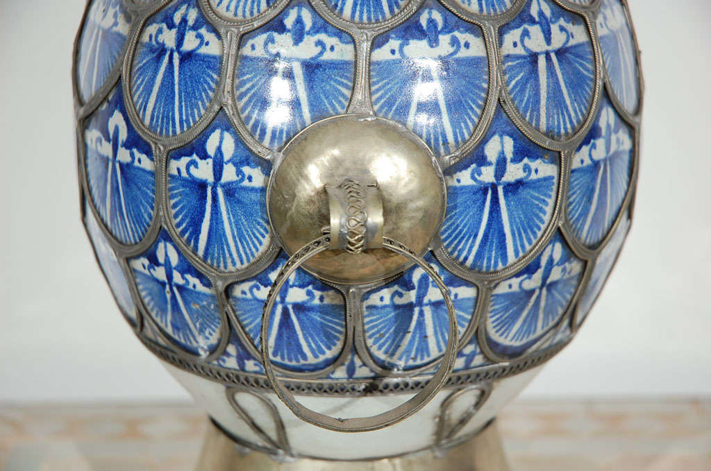Antique Moroccan Ceramic Vase From Fez 6
