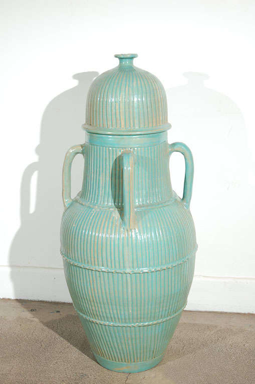 3 feet height Moorish blue urns with lid