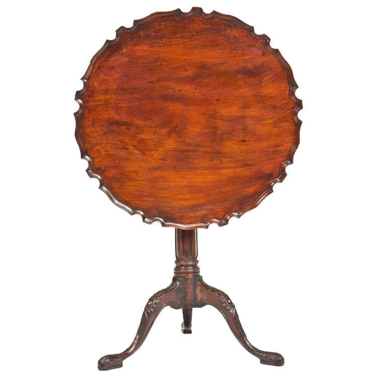 III Mahogany Piecrust TiltTop Table For Sale at 1stdibs