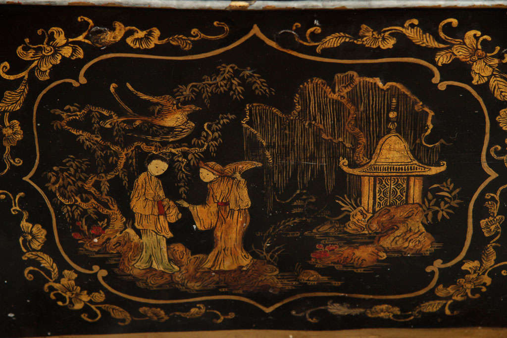 Two Mid 19th Century  Painted Tole Lidded Buckets