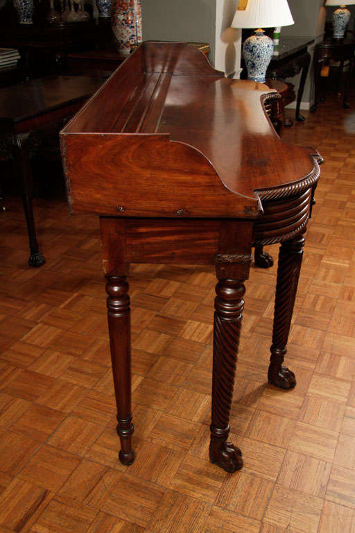 Irish Regency Mahogany Serving Table with Drawer 1