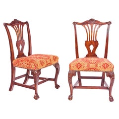 Set of Four Irish Georgian Mahogany Side Chairs