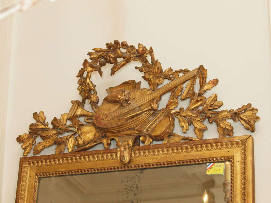French Louis XVI Trumeau Mirror For Sale