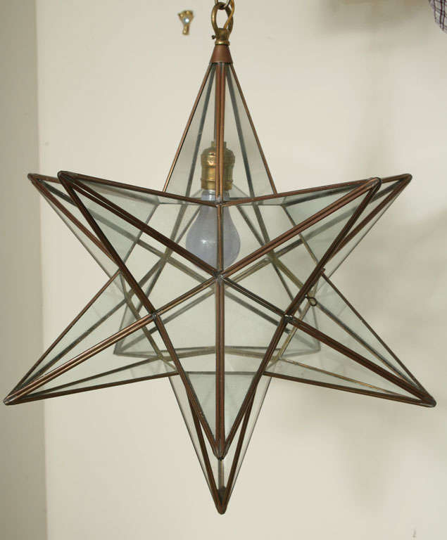 Antique Brass Hanging Star Lantern