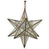 Antique Brass Hanging Star Lantern