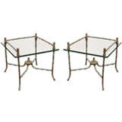Pair of Giacometti Style End Tables 5
