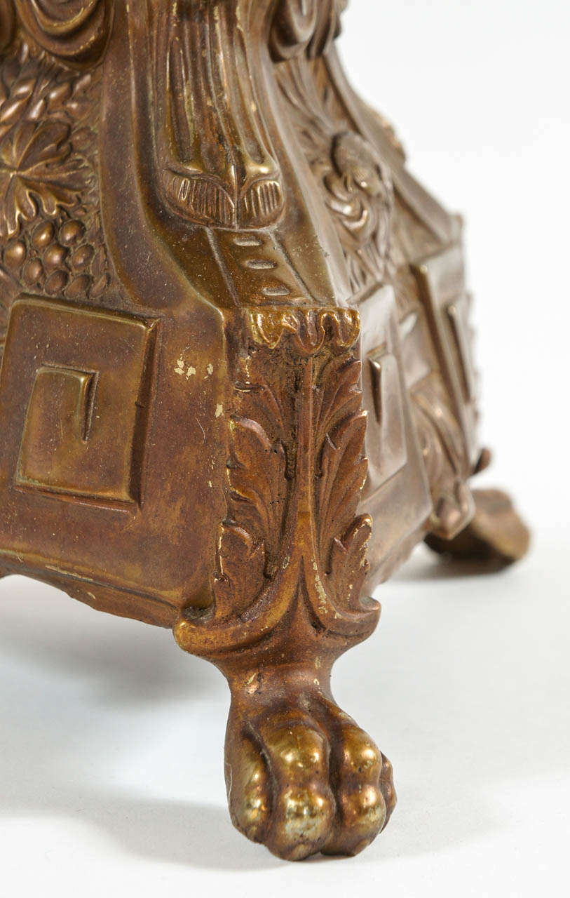 19th Century Italian Brass Pricket Style Table Lamp