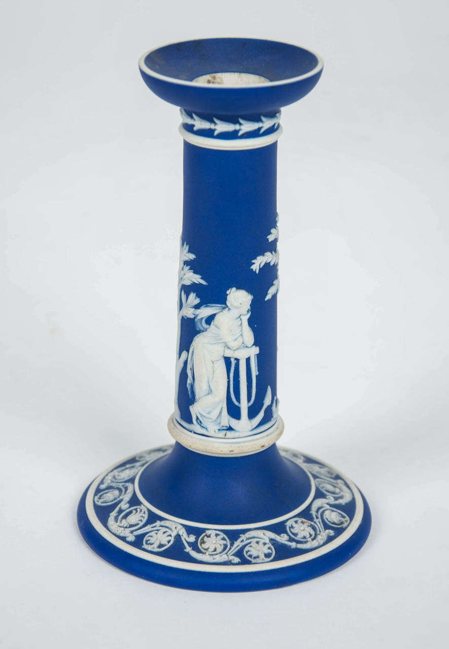 PAIR of Wedgwood JASPERWARE, Candleholders or Candlesticks, Mid 19th Century 2