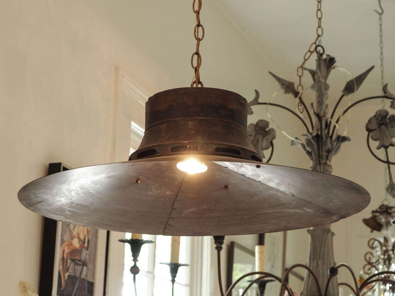 Late 19th century Copper pendant lights from a Parisian torrefacteur(coffee roaster.)
6 available.