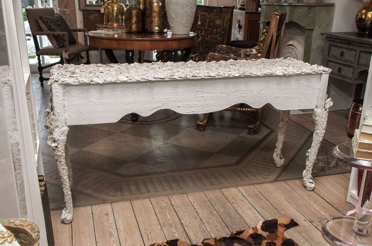 Unique Oyster Shell Console Table 1