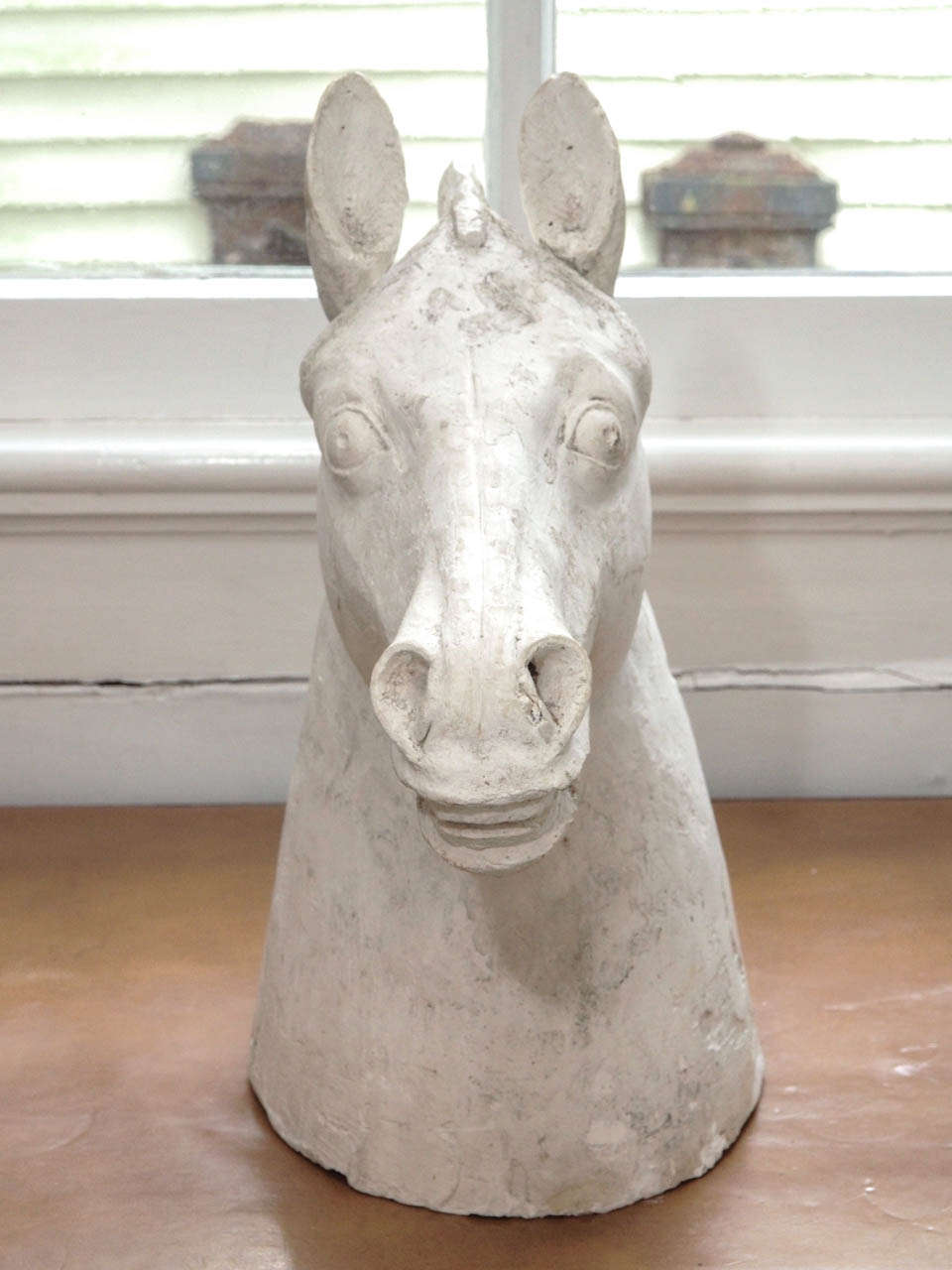 Large French Plaster Horse Head 1