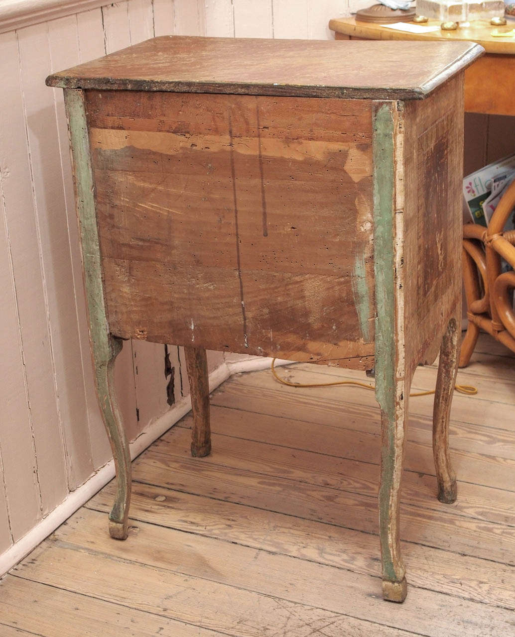 Small Painted Commode with Two Drawers 1