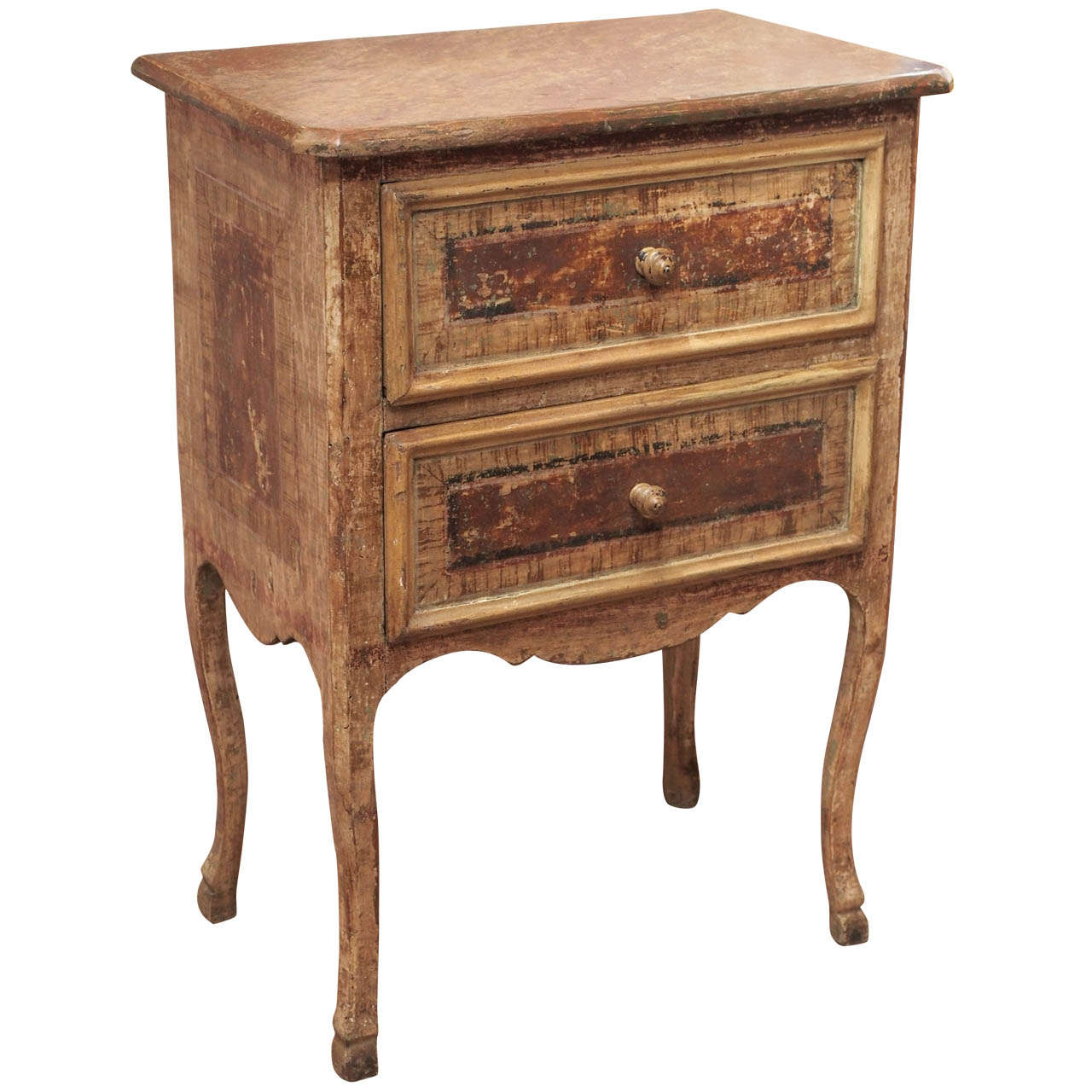 Small Painted Commode with Two Drawers