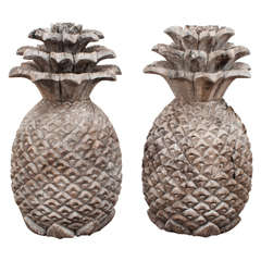Pair of 19th Century Large Pineapple Finials