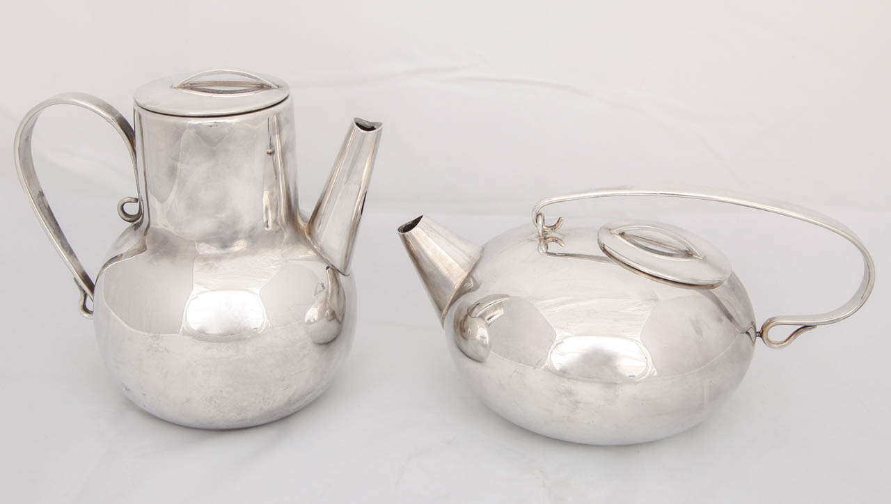 Christofle "Boule" Tea and Coffee Set Designed by Lino Sabattini, circa 1960