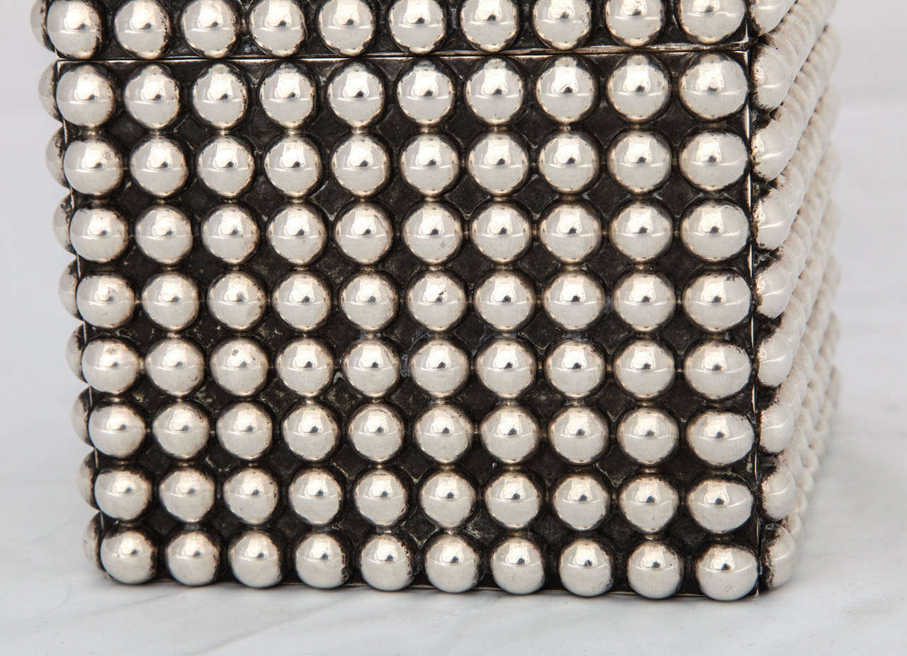Mexican Sterling Studded Humidor by Tane For Sale