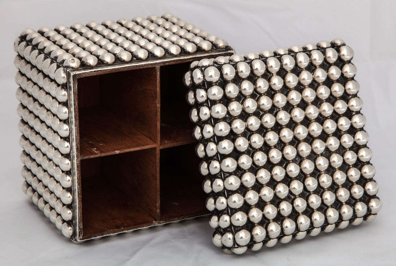 Late 20th Century Sterling Studded Humidor by Tane For Sale