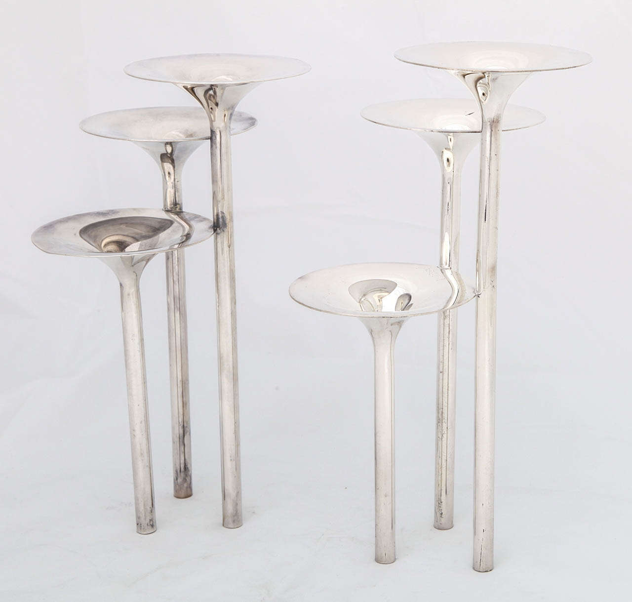 Pair of Lino Sabattini Concerto Candlesticks, 1964, Christofle
