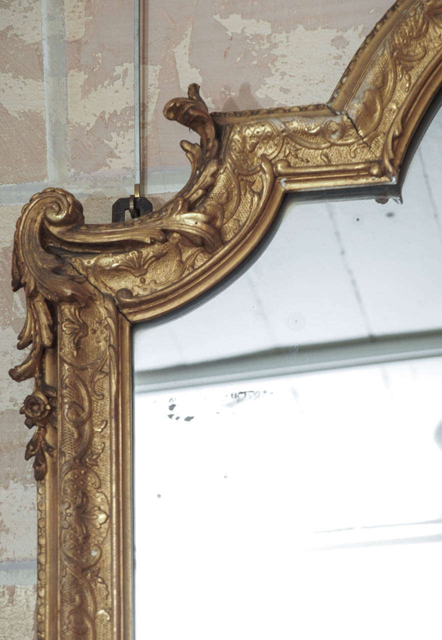 French Grand Napoleon III Period Mirror in the Regence Taste