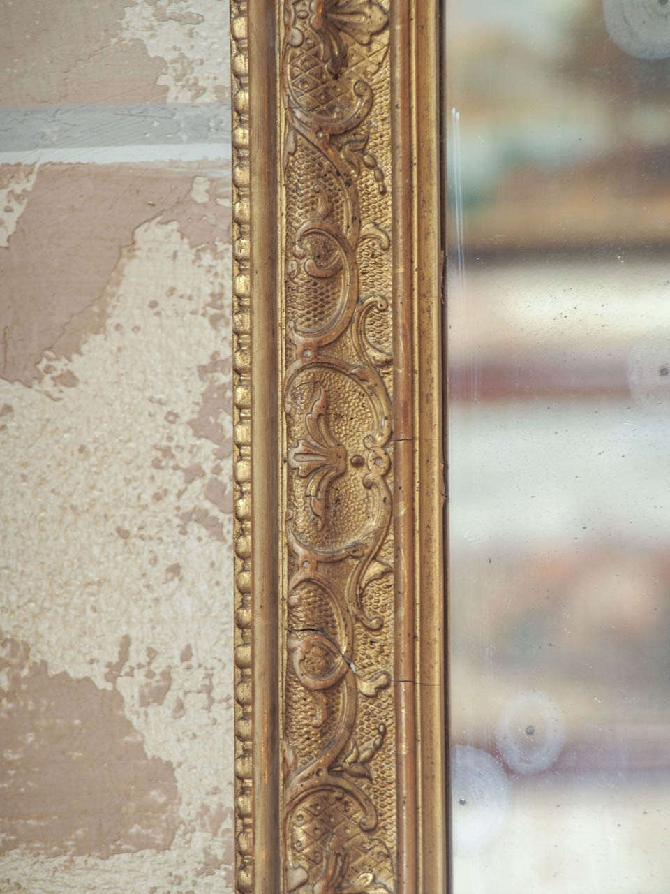 Hand-Carved Grand Napoleon III Period Mirror in the Regence Taste