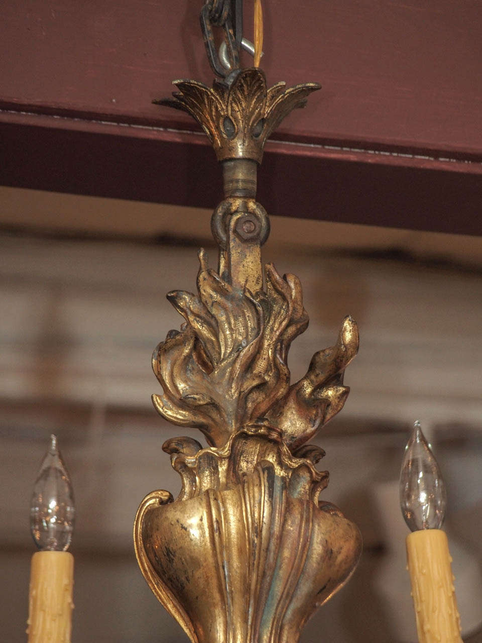 19th Century French Gilt Bronze Chandelier In Good Condition In New Orleans, LA