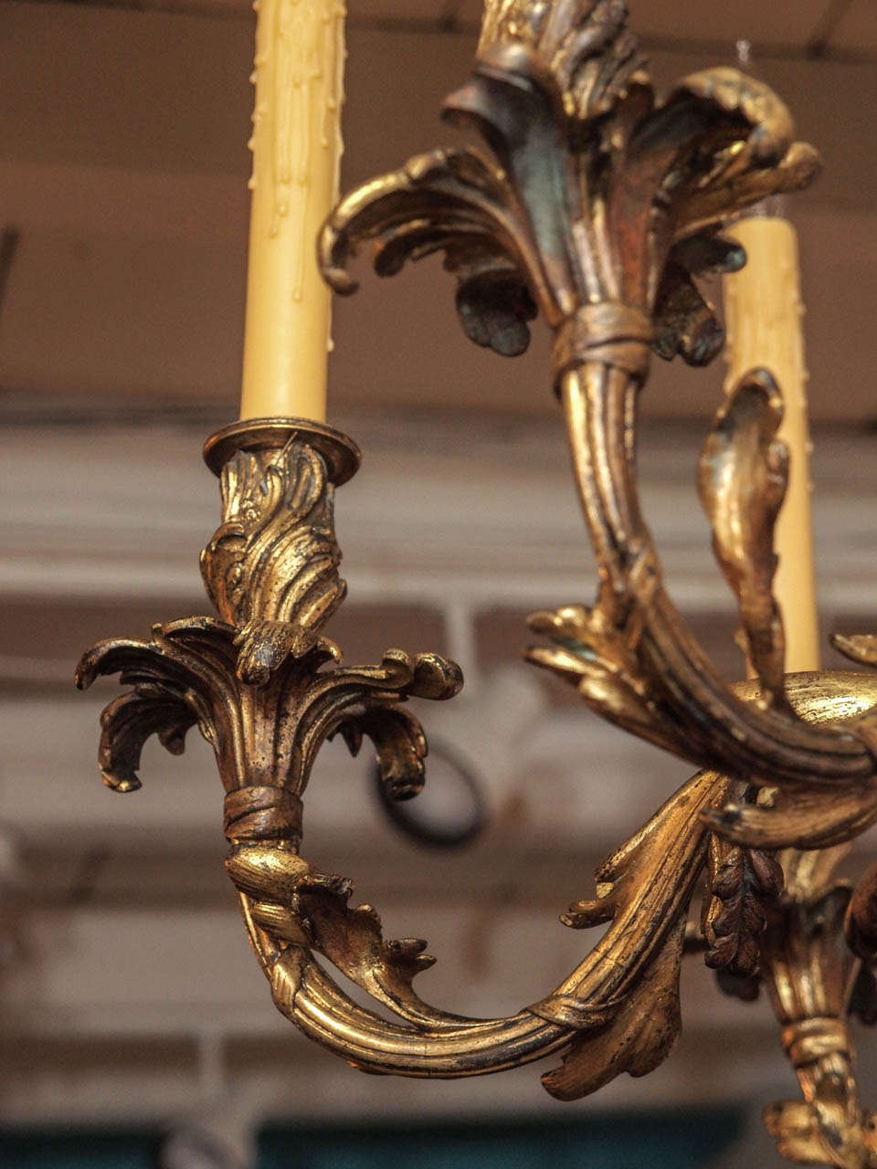 19th Century French Gilt Bronze Chandelier 4