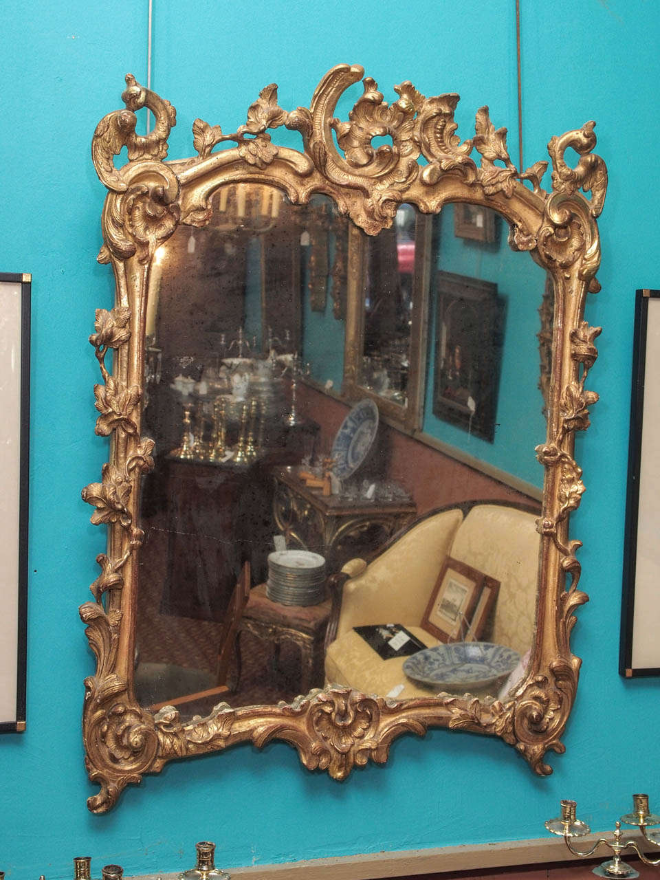 Régence Very Fine French Regence Period Gilded Mirror For Sale