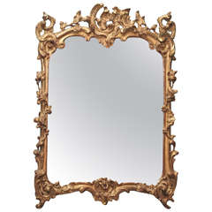 Very Fine French Regence Period Gilded Mirror
