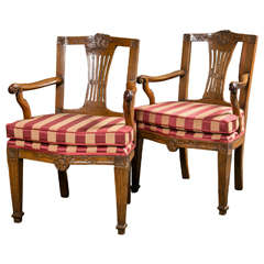 Pair of Italian Neoclassical Venetian Armchairs, 18th Century 8