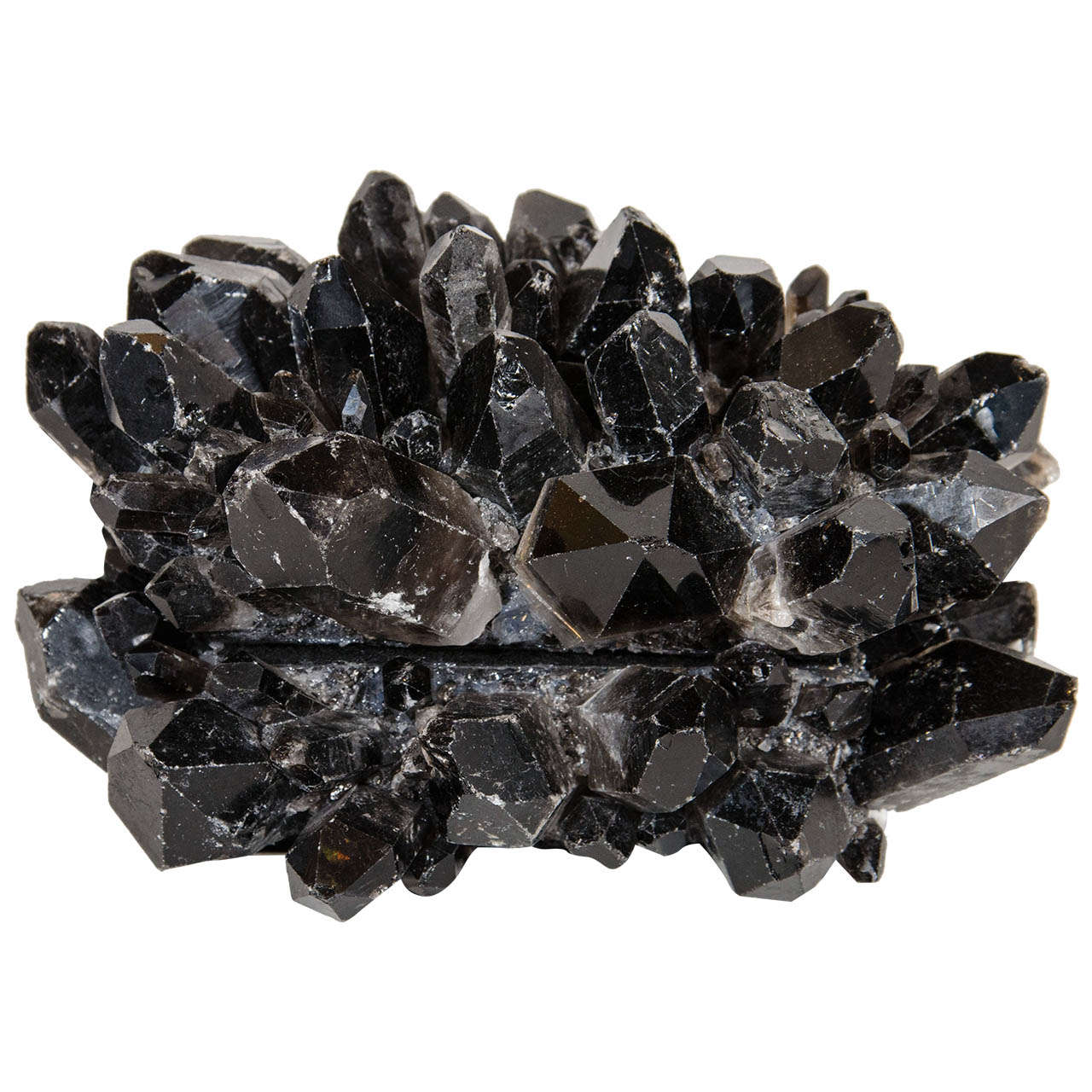 Exquisite and Rare Black Quartz Crystal Decorative Box