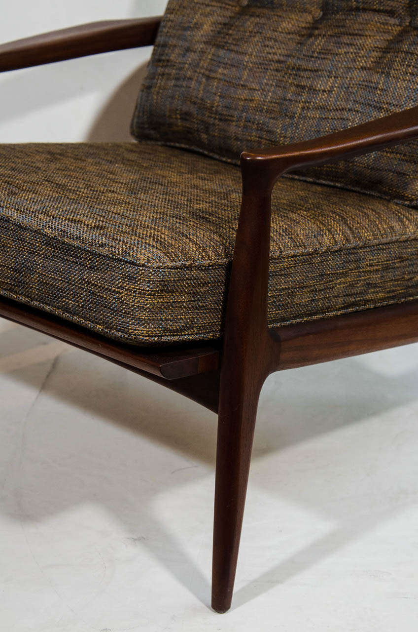 Norwegian Mid-Century Modernist Easy Chair in the Manner of Rolf Rastad and Adolf Relling