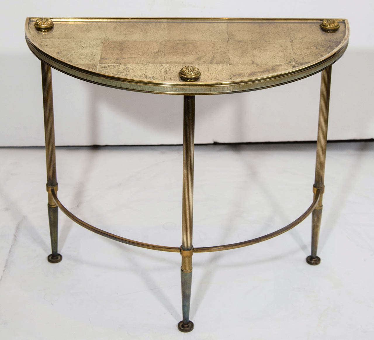 Directoire Style Cocktail Table Set with Gilt Eglomise Design by Maison Bagues 3