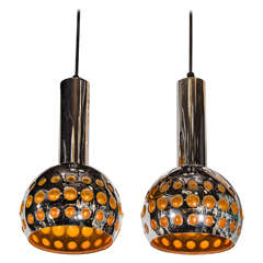 Pair of French Mid-Century Modern Pendants in the Manner of Robert Sonneman 3