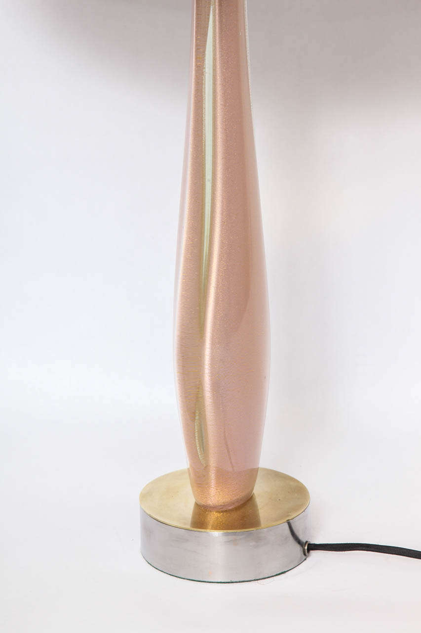 1950s Italian Art Glass Table Lamp by Seguso 3