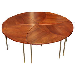 A Suite of 6 1950's Tables signed FD Made in Denmark