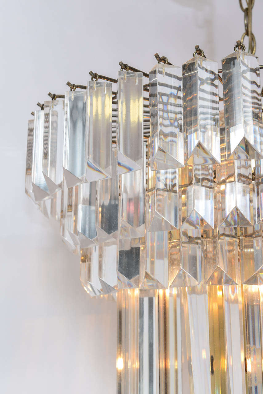 Palatial lucite chandelier In Excellent Condition In Miami, Miami Design District, FL