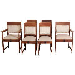 Set of Six Dining Chairs in Hague School Style