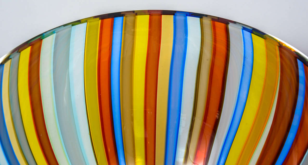 Colorful Pair of Murano Glass Lamps In Excellent Condition In Saint-Ouen, IDF